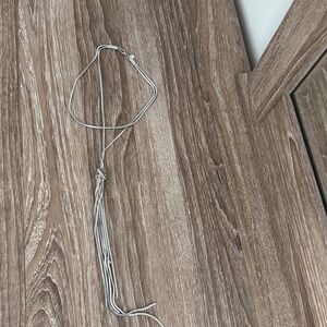 Express Silver Lariat Necklace